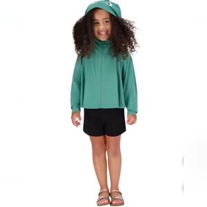 HAZEL + HARPER UPF Swim Coverup Green Dinosaur Full Zipper One Size 2T-4T